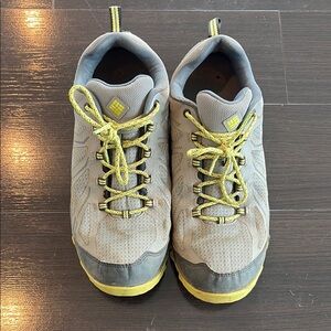 Columbia Gray and Yellow Hiking Shoes